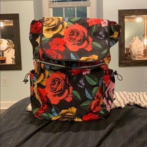 Vera Bradley rose drawstring book bag